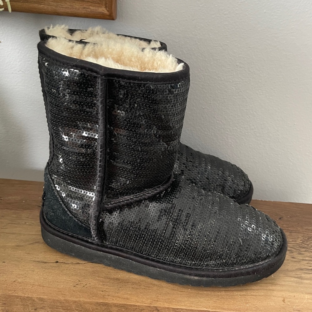 UGG Black Sequin Winter Boots